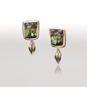 Chinese Turquoise LEAF Earrings