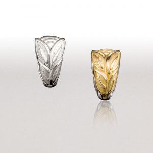 Reversible LEAF Earrings in Gold & Bright Silver