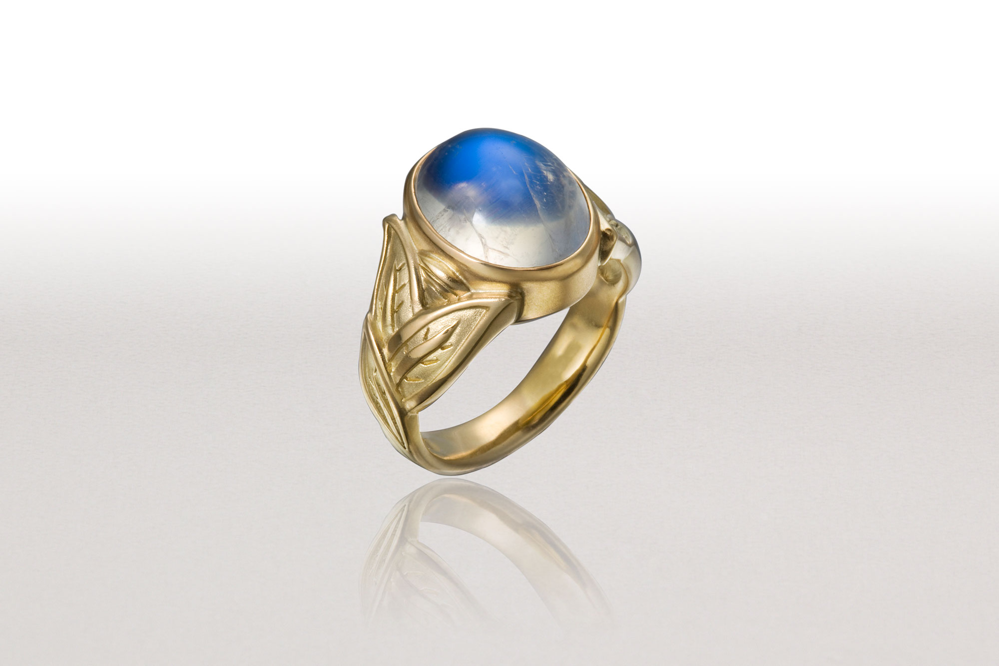 Blue Luna Moonstone Ring | Couture Jewelry by Adam Neeley